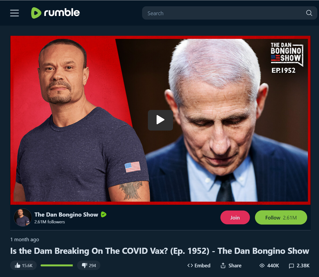 Bongino anti covid vax rumble video