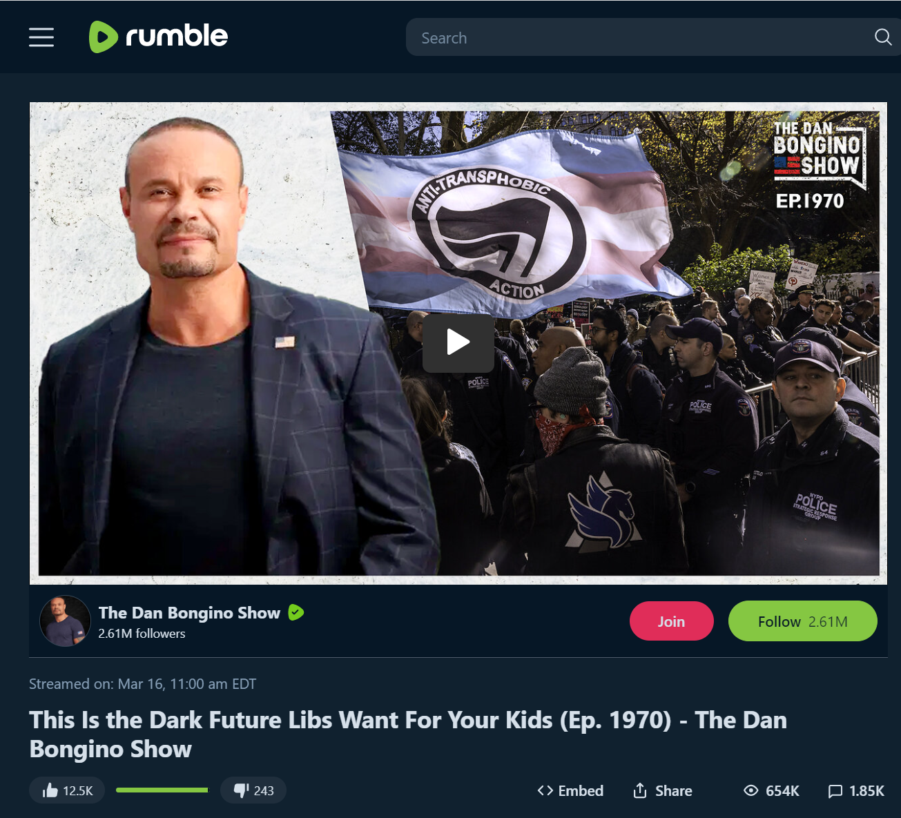 Bongino liberals dark future video rumble