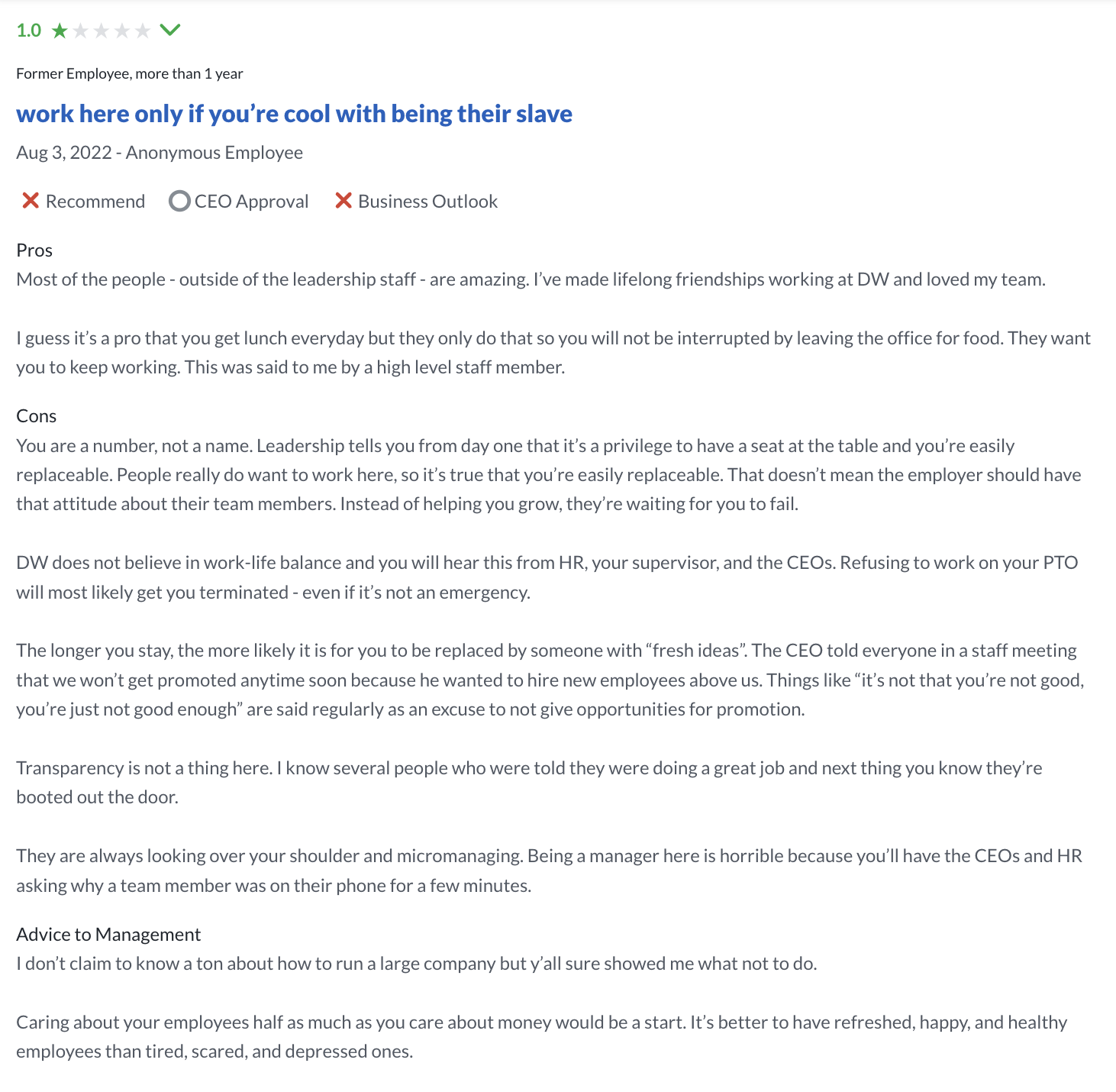 you're easily replaceable 