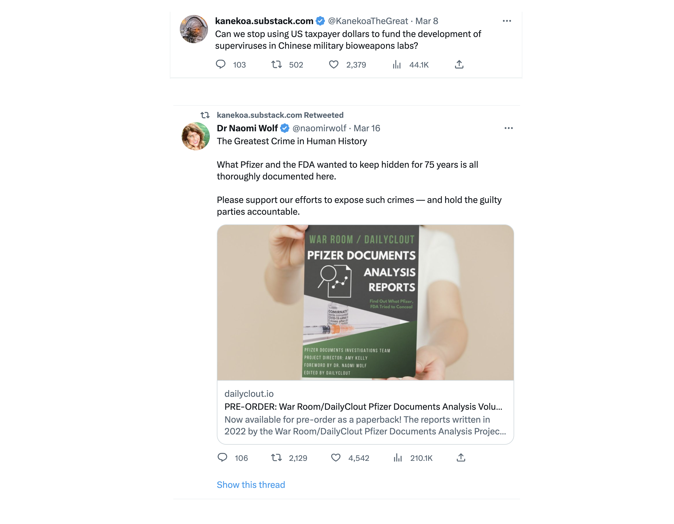 Kanekoa COVID-19 misinformation 