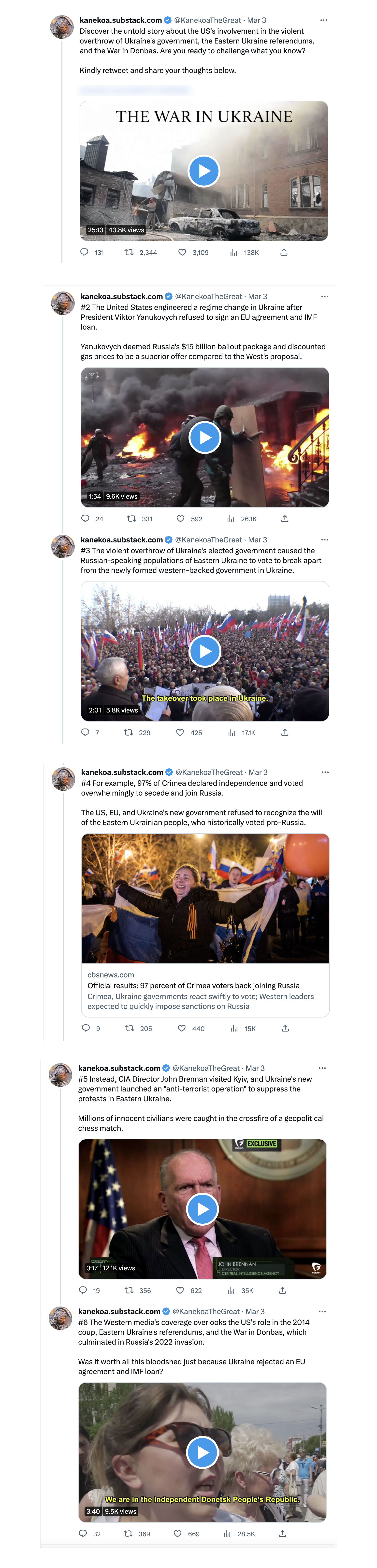 Kanekoa Ukraine war conspiracy theory