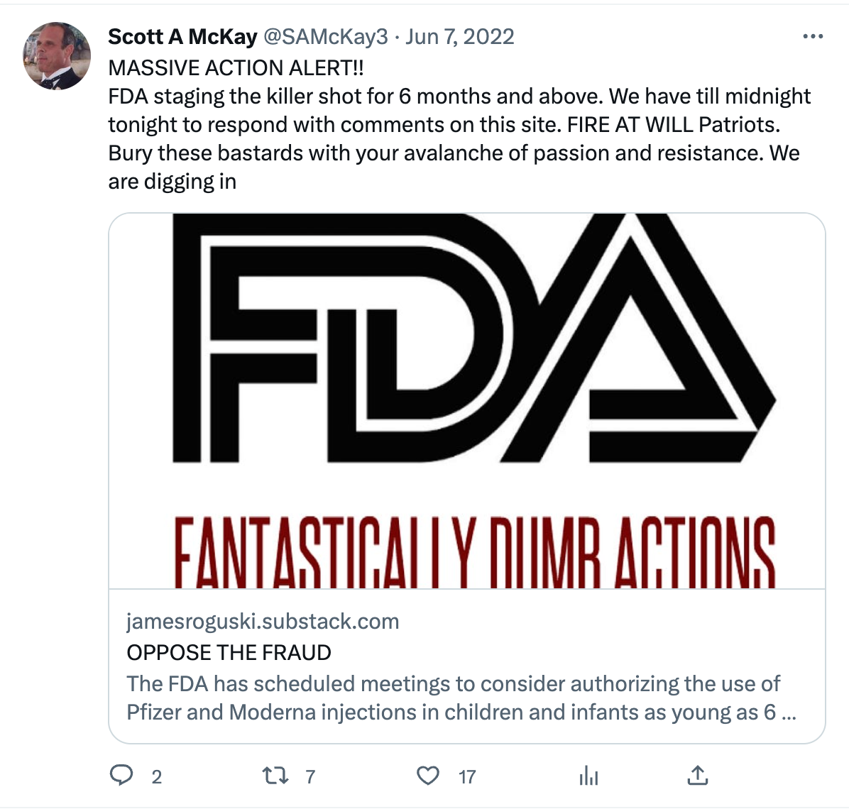 Scott McKay undermining COVID-19 vaccines