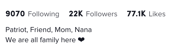 "patriot" tiktok bio