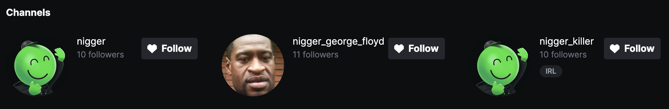 racist kick profiles