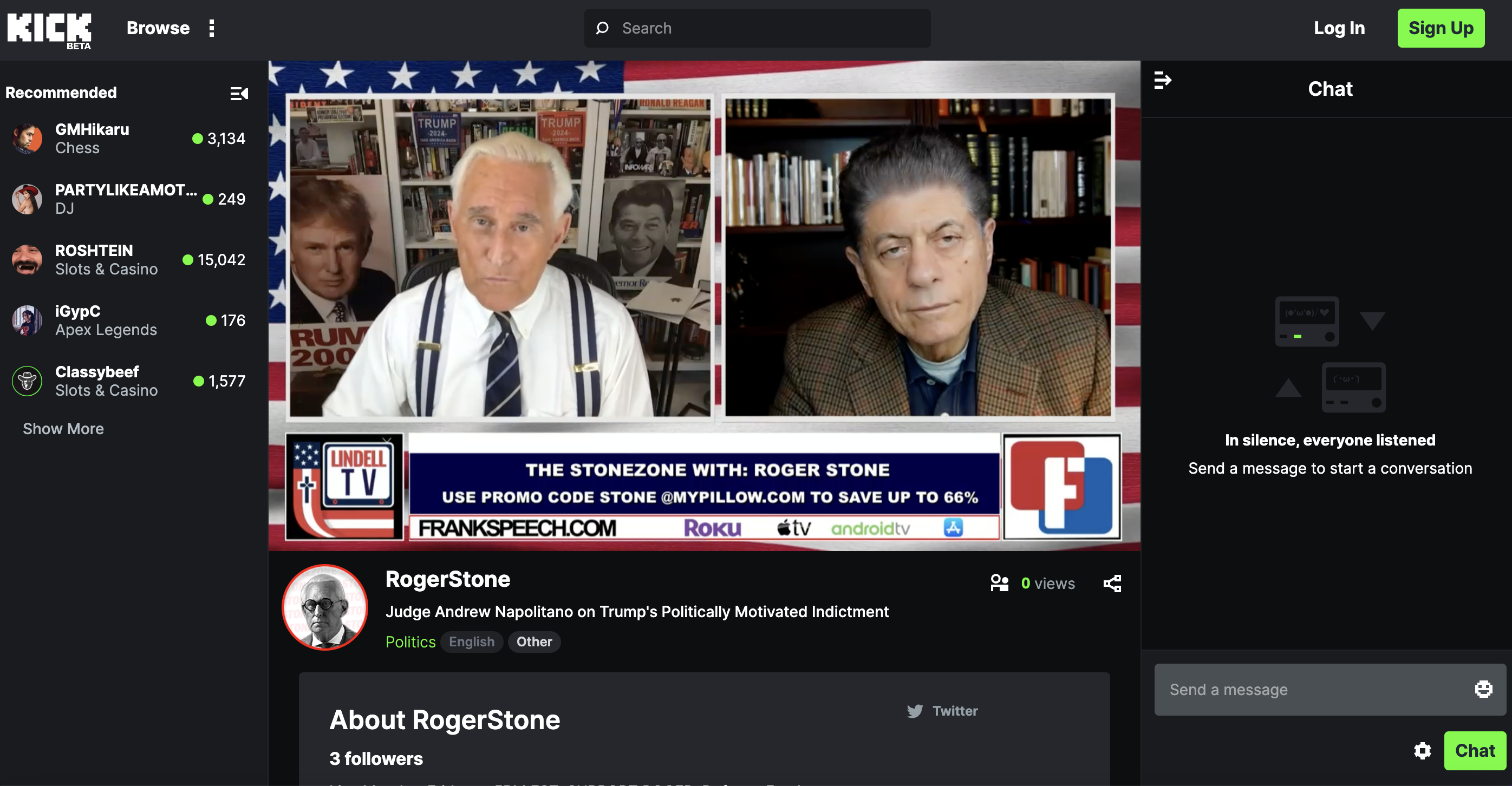 Roger Stone kick