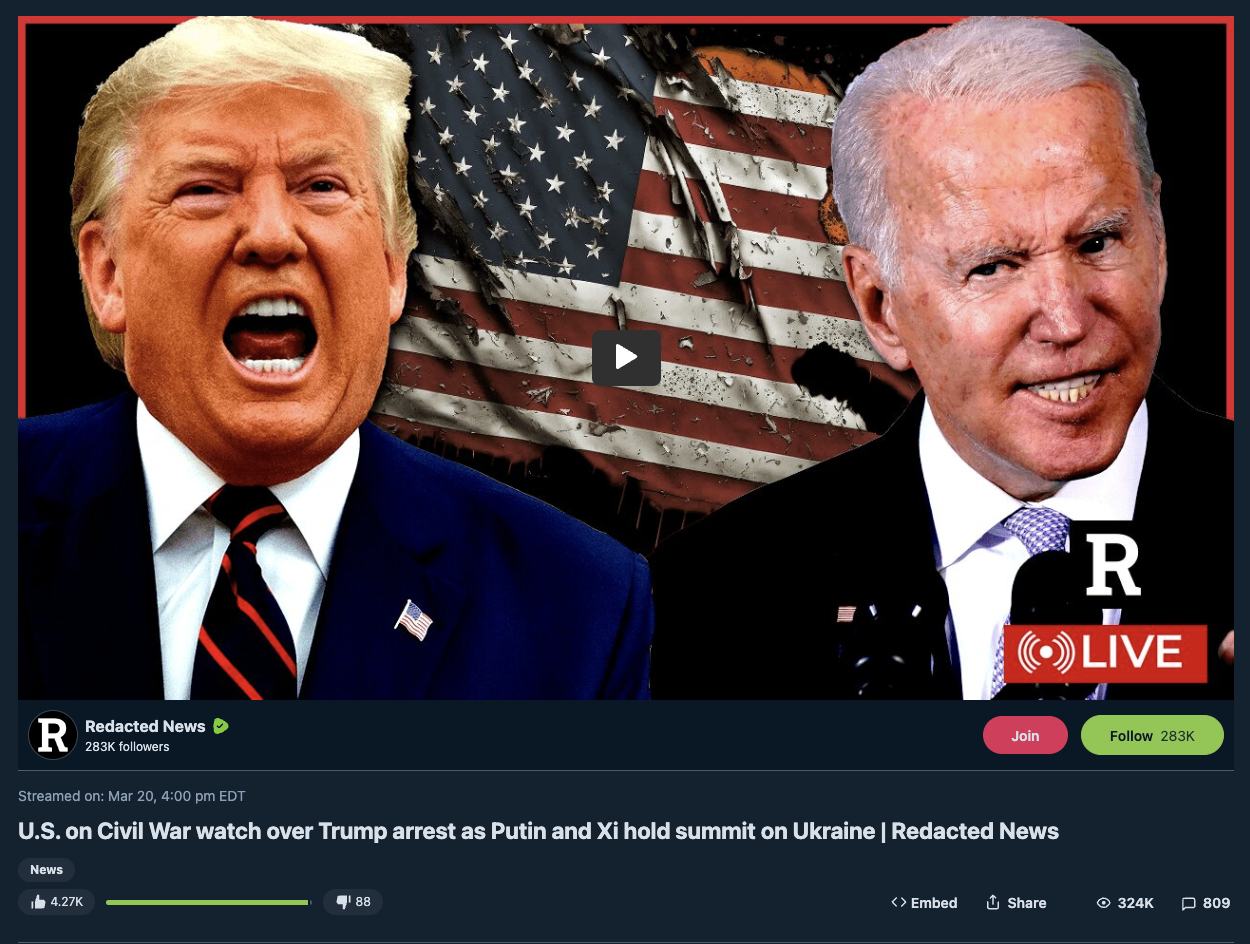 Redacted News Trump indictment video