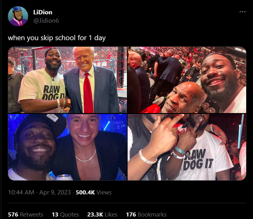 JiDion meets Trump at UFC fight in Miami