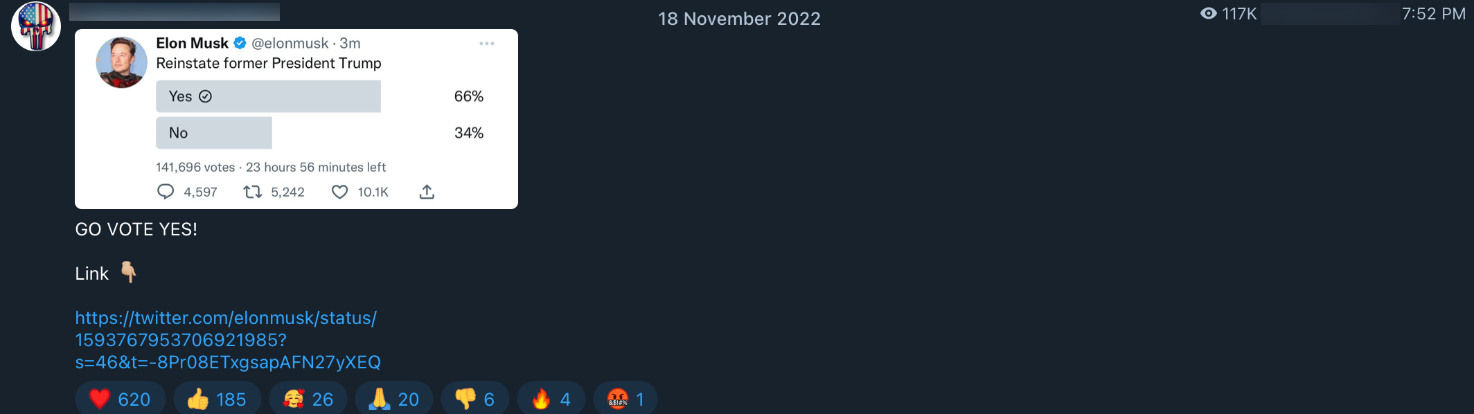 Musk poll QAnon influencer post3
