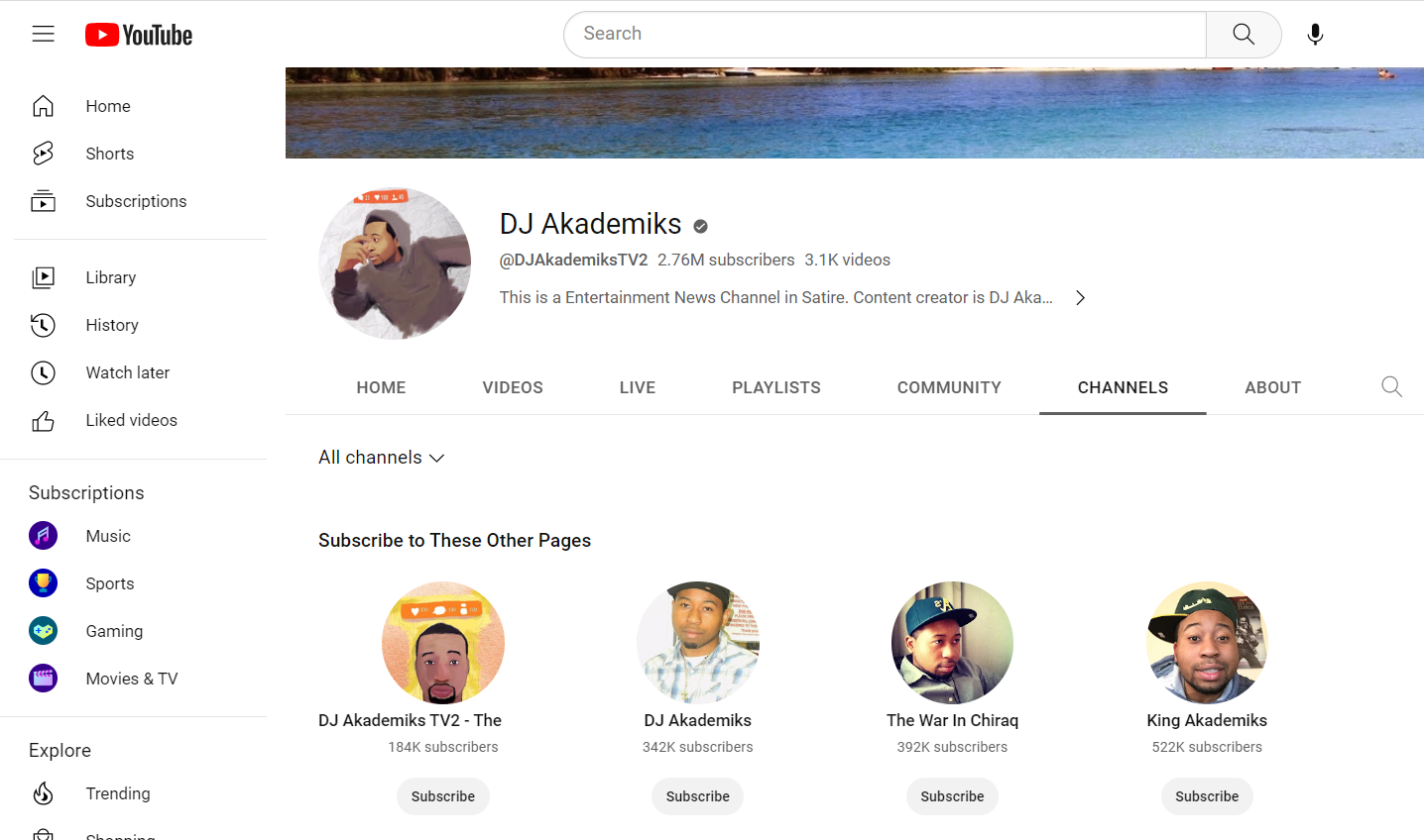 Akademiks main youtube channel 4/23