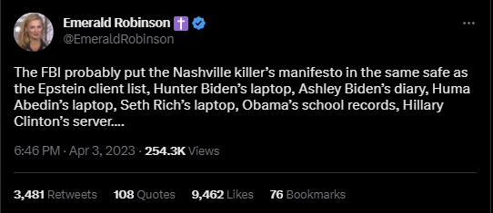 Emerald Robinson tweet