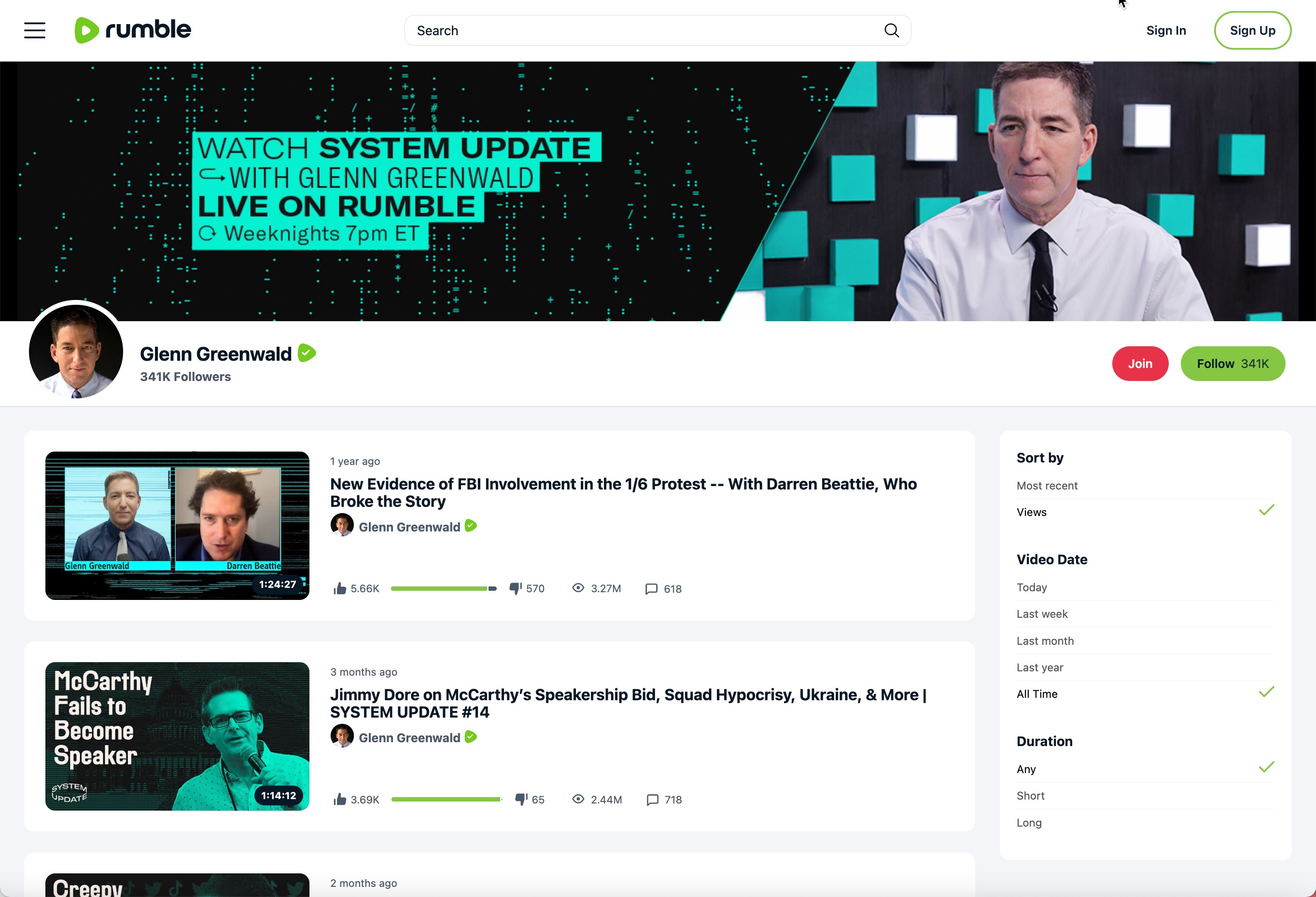 image of rumble channel