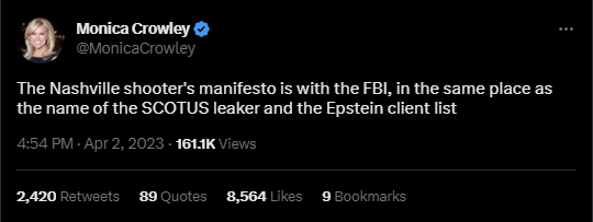 Monica Crowley tweet