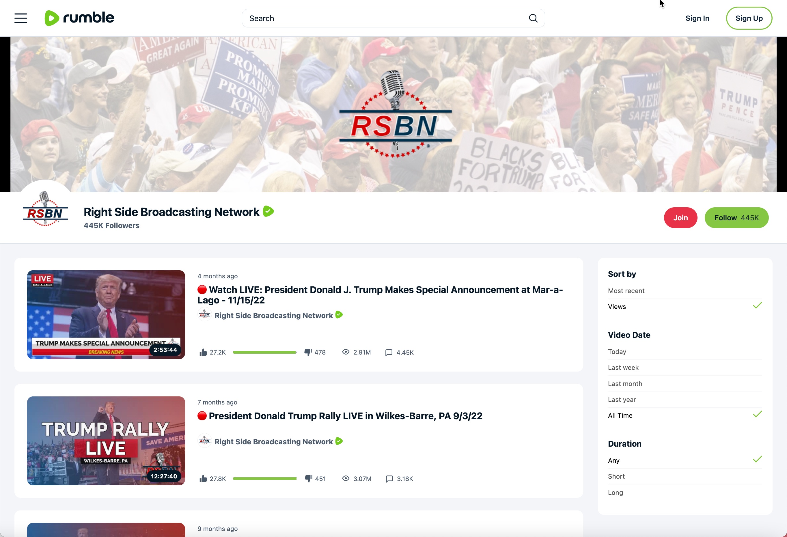 image of rumble channel