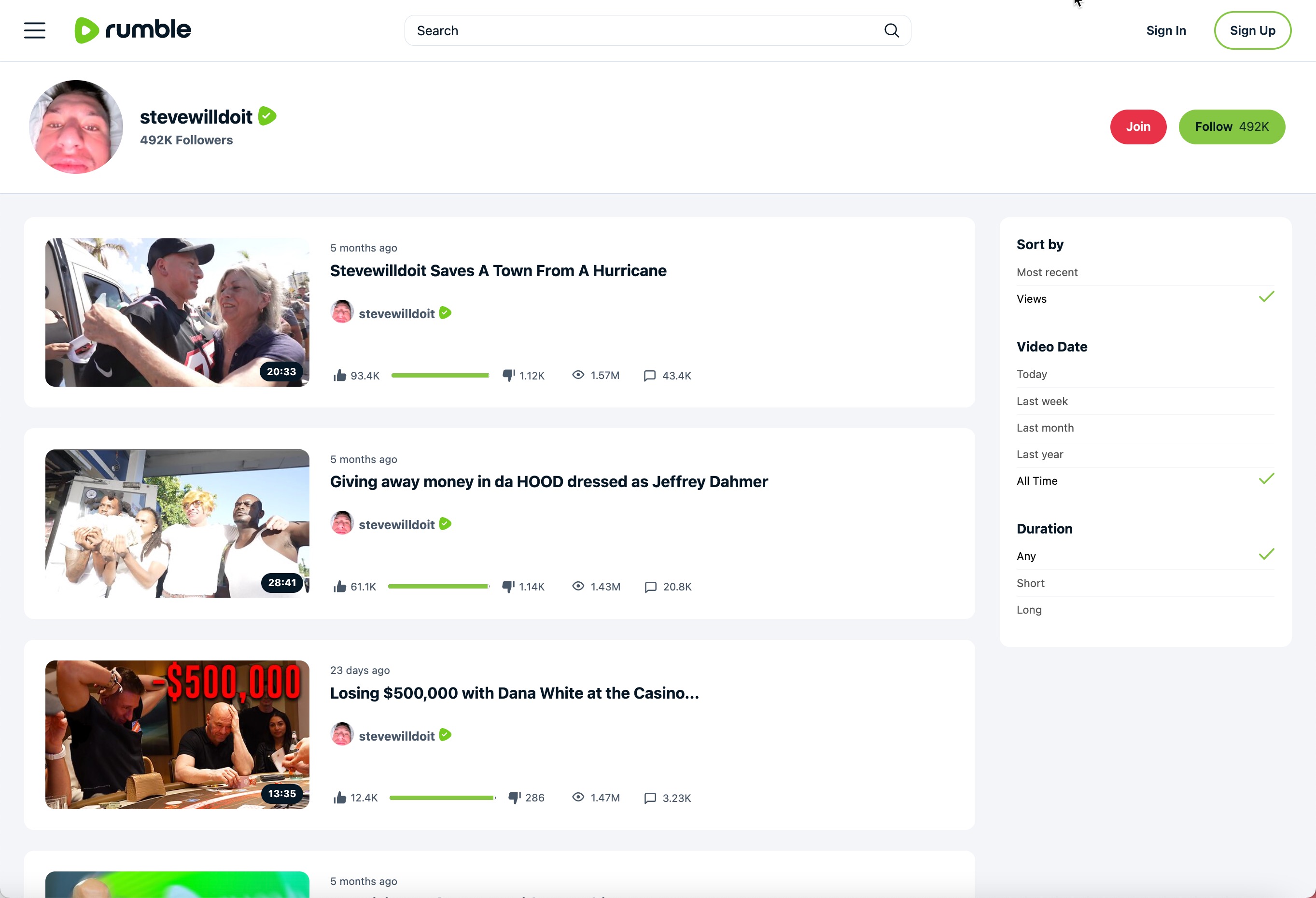 image of rumble channel