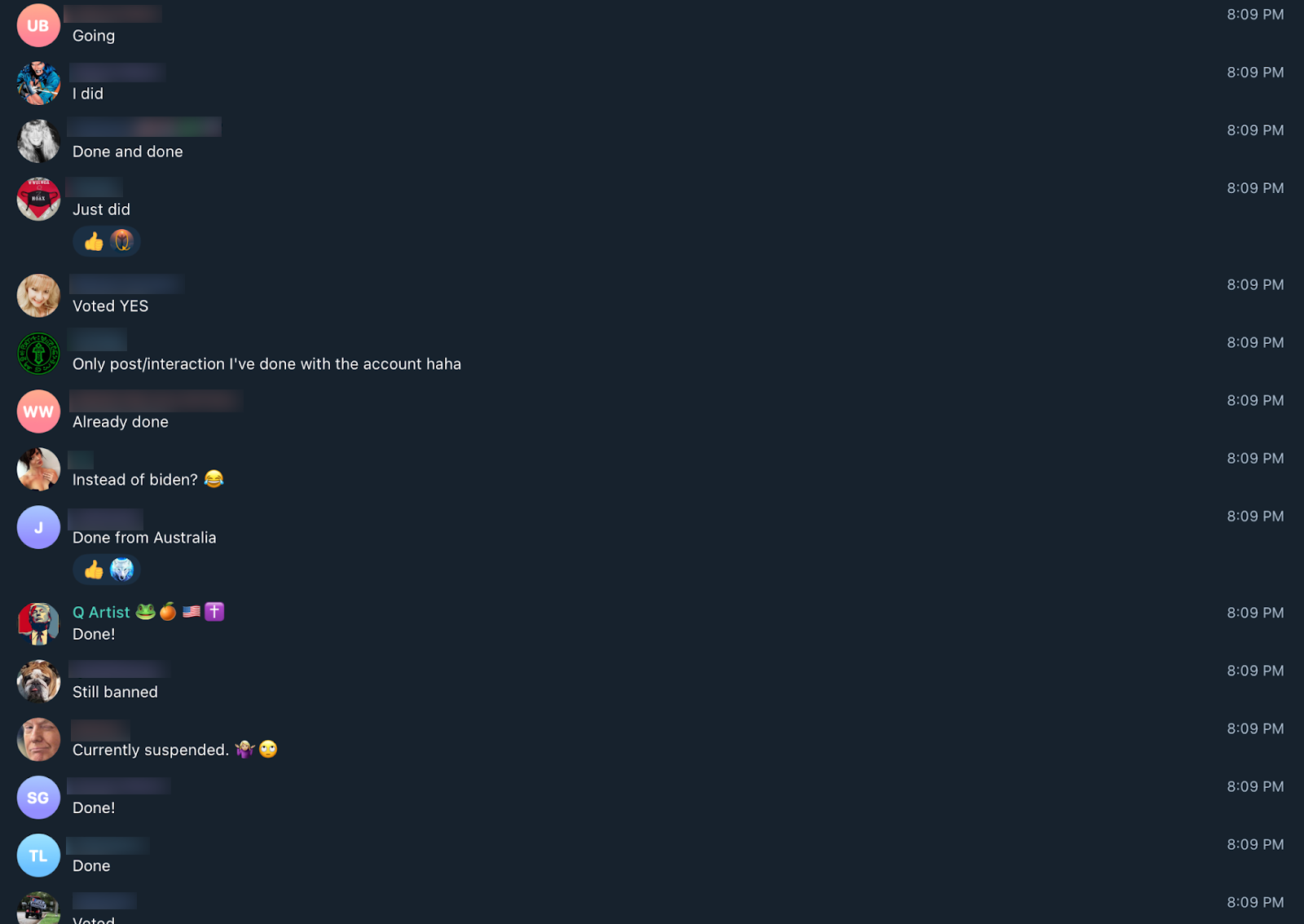 Musk poll QAnon influencer response post2