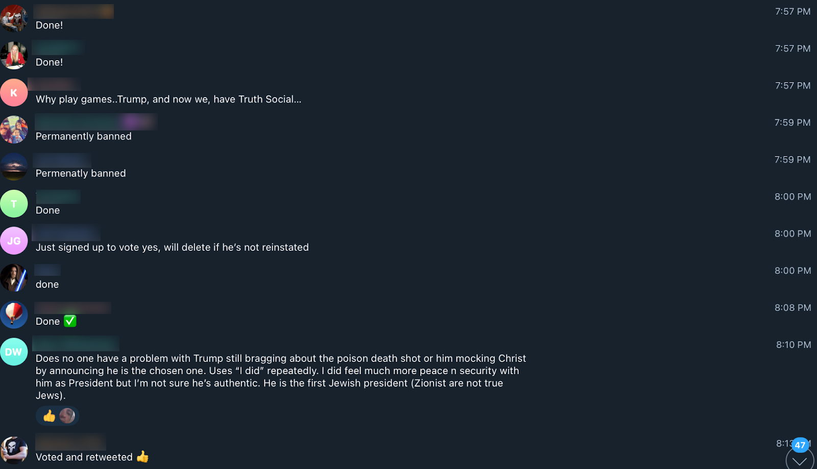 Musk poll QAnon influencer response post1