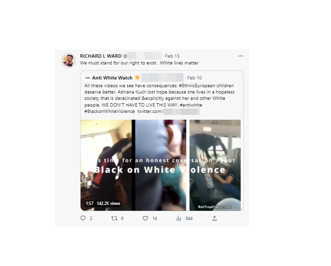 A screenshot of a retweet from Ward 