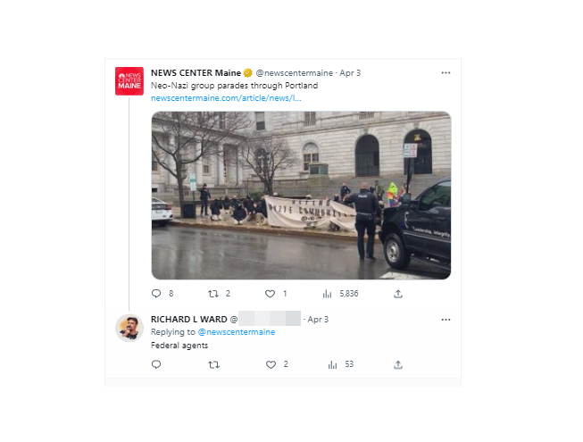 A screenshot of a reply tweet from Ward