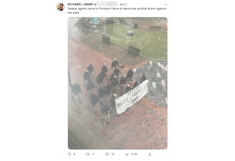 A screenshot of a tweet from Ward