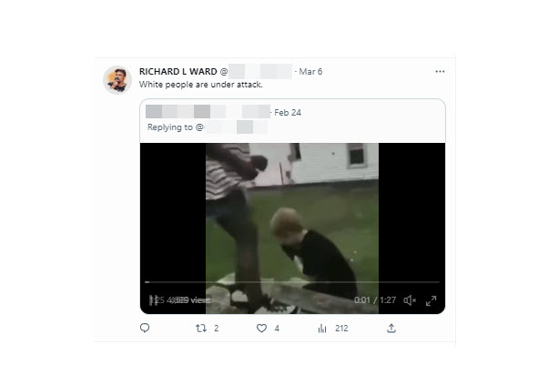 A screenshot of a retweet from Ward