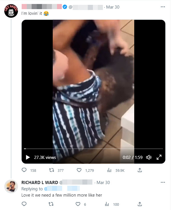 A screenshot of a reply tweet from Ward