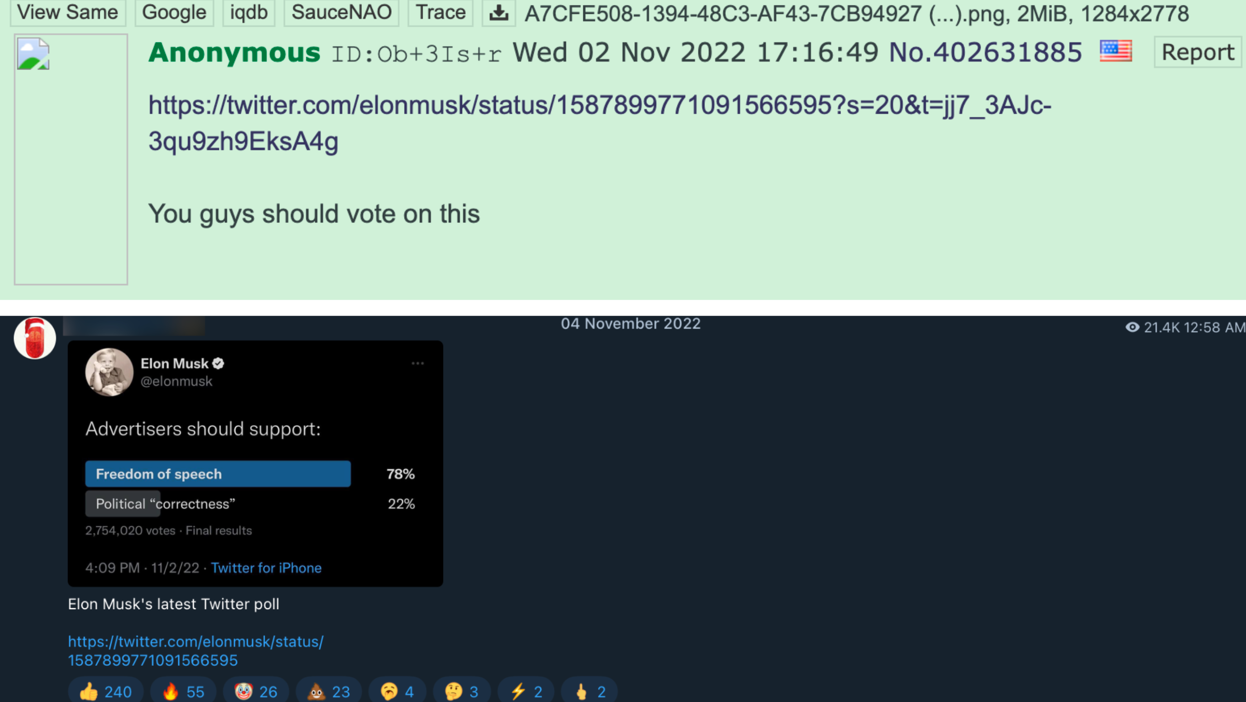 Musk advertisers poll response