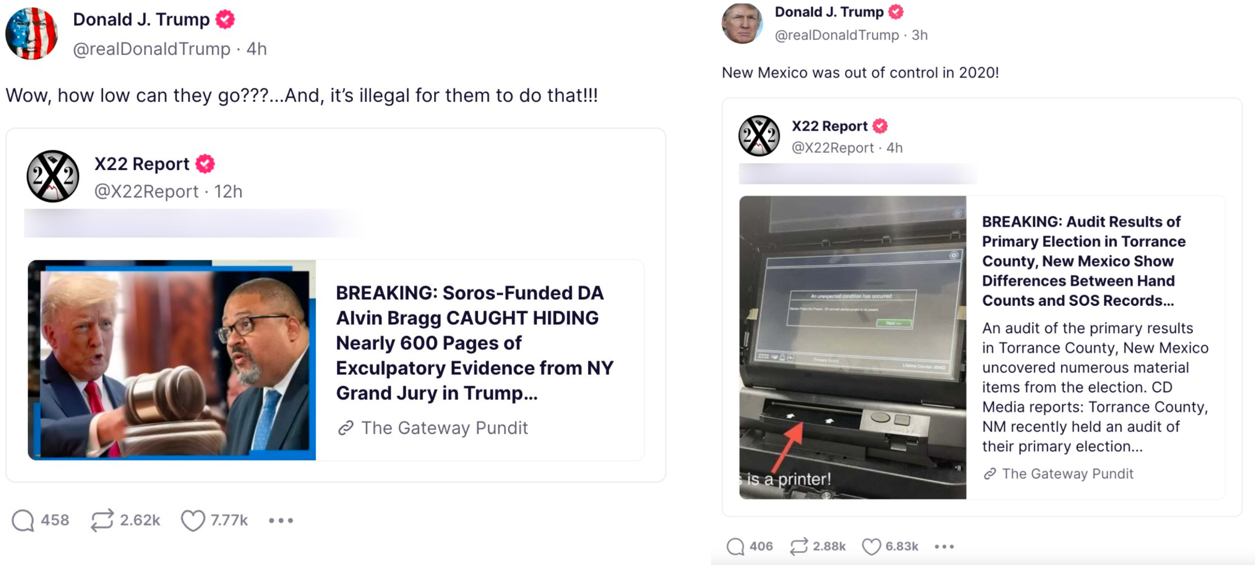Trump X22 Report posts