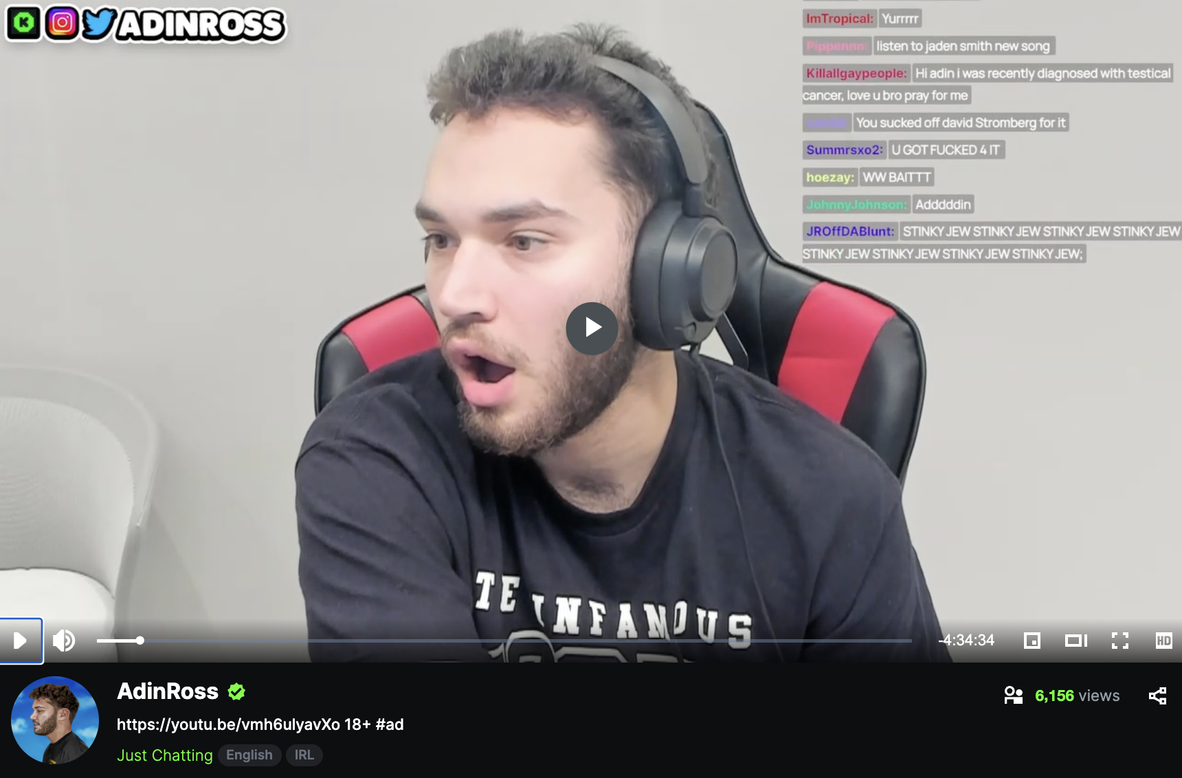 Ross antisemitic stream