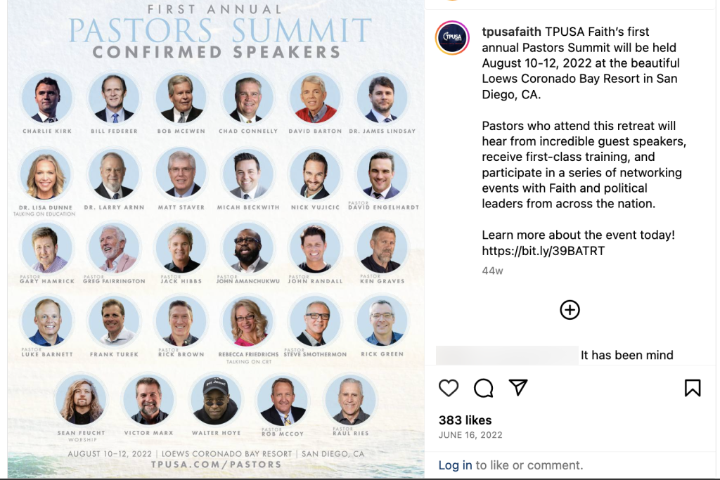 TPUSA Faith pastors summit 2022