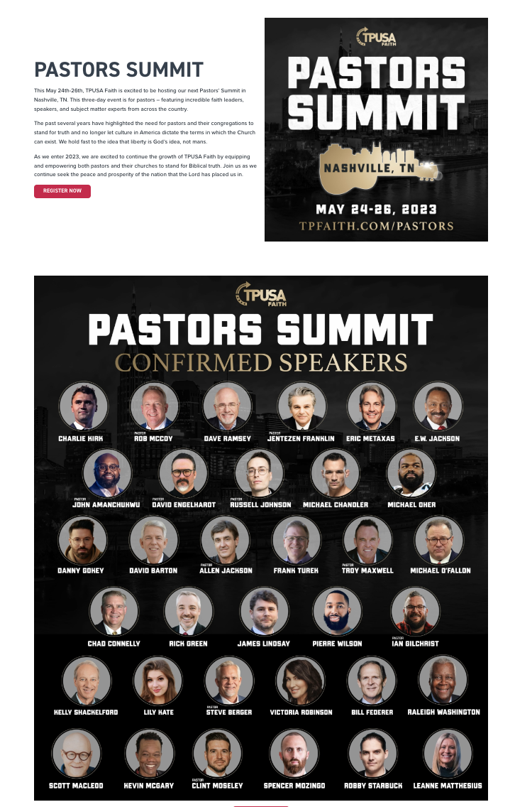 TPUSA Faith pastors summit 2023