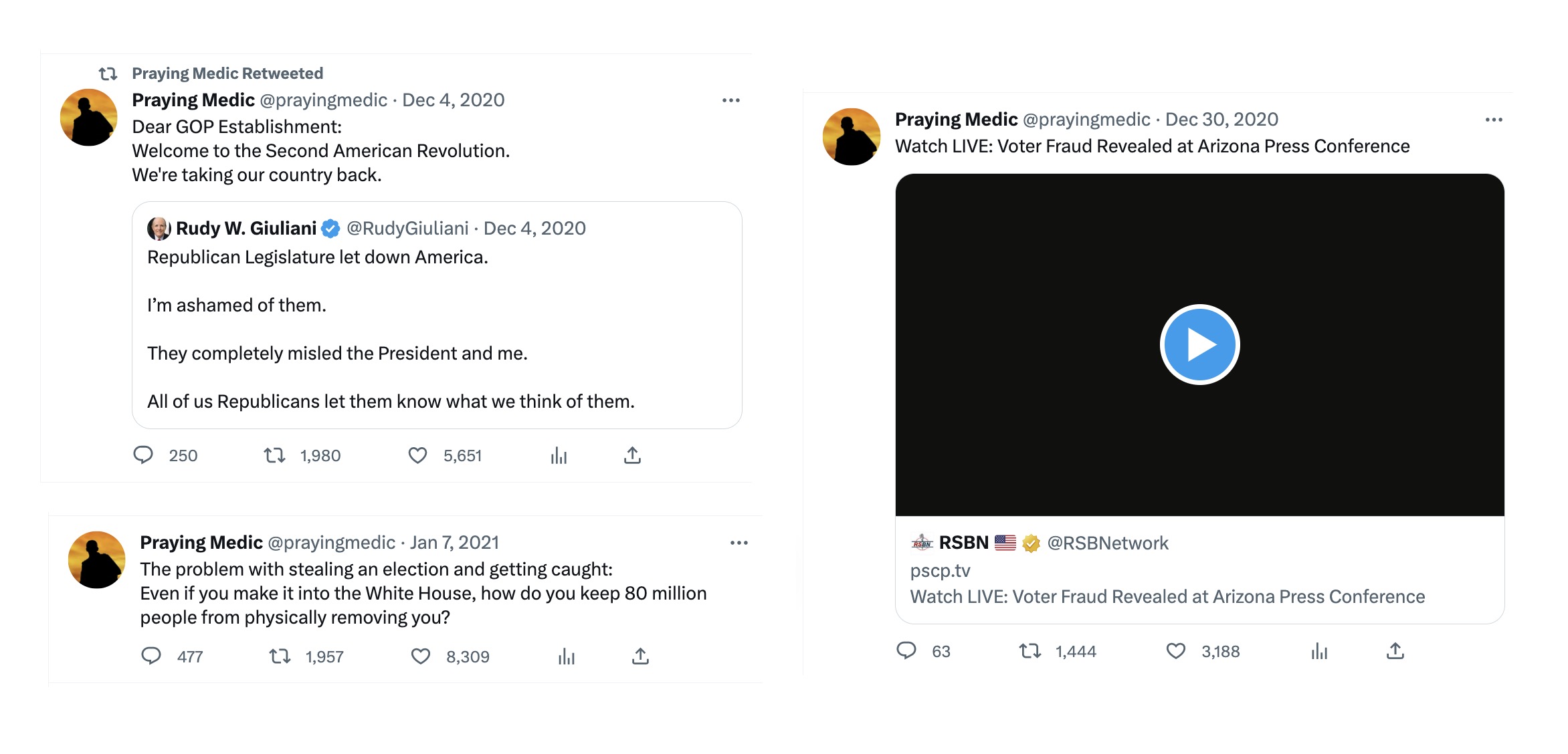 Praying Medic election misinfo on Twitter