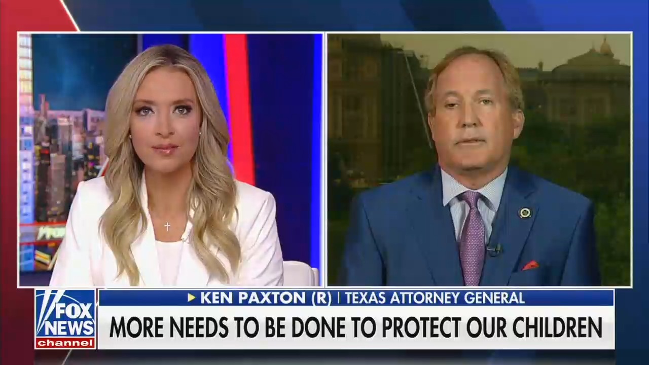 Fox News' Kayleigh McEnany hosts Texas AG Ken Paxton to attack gender ...
