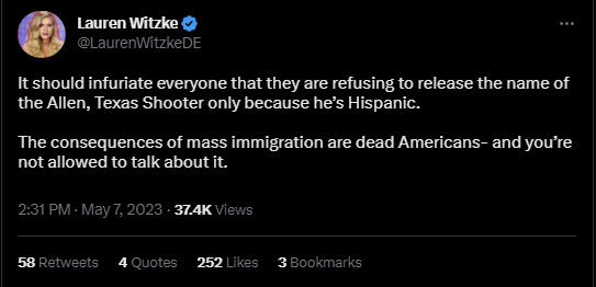 Lauren Witzke shooting about Allen shooting