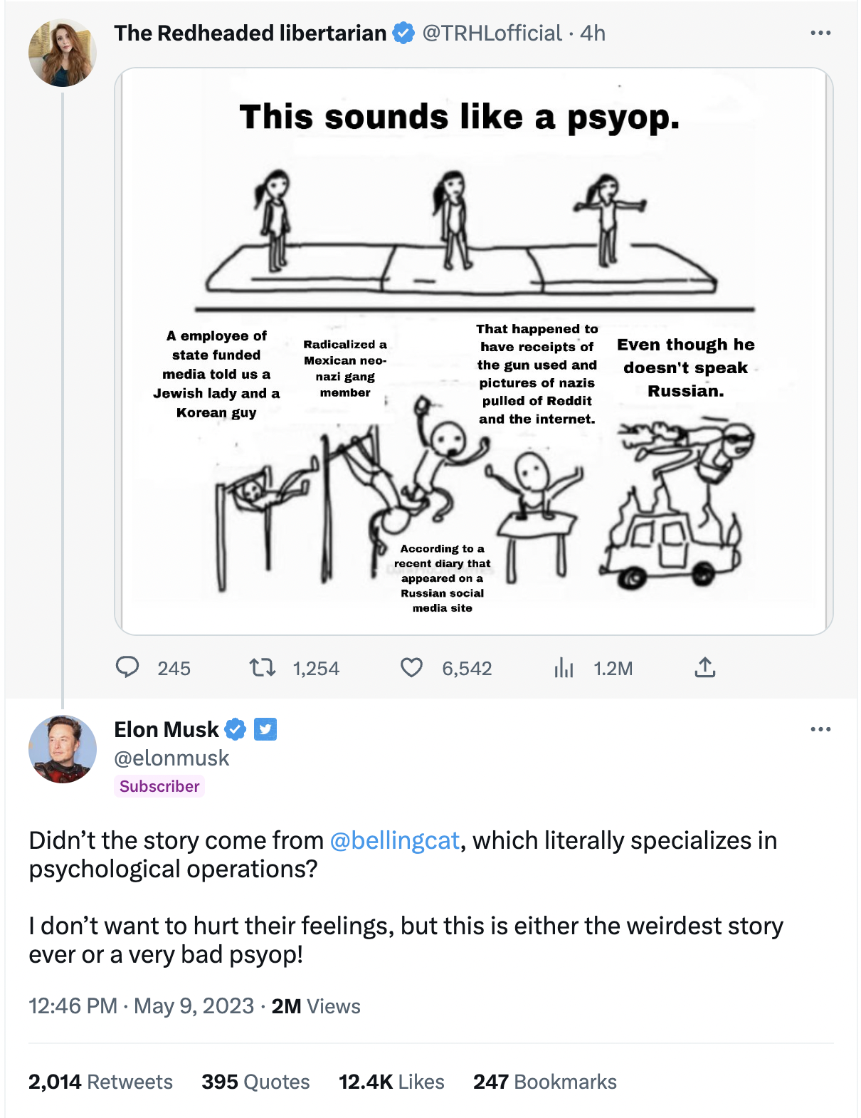 Didn’t the story come from  @bellingcat , which literally specializes in psychological operations?  I don’t want to hurt their feelings, but this is either the weirdest story ever or a very bad psyop!