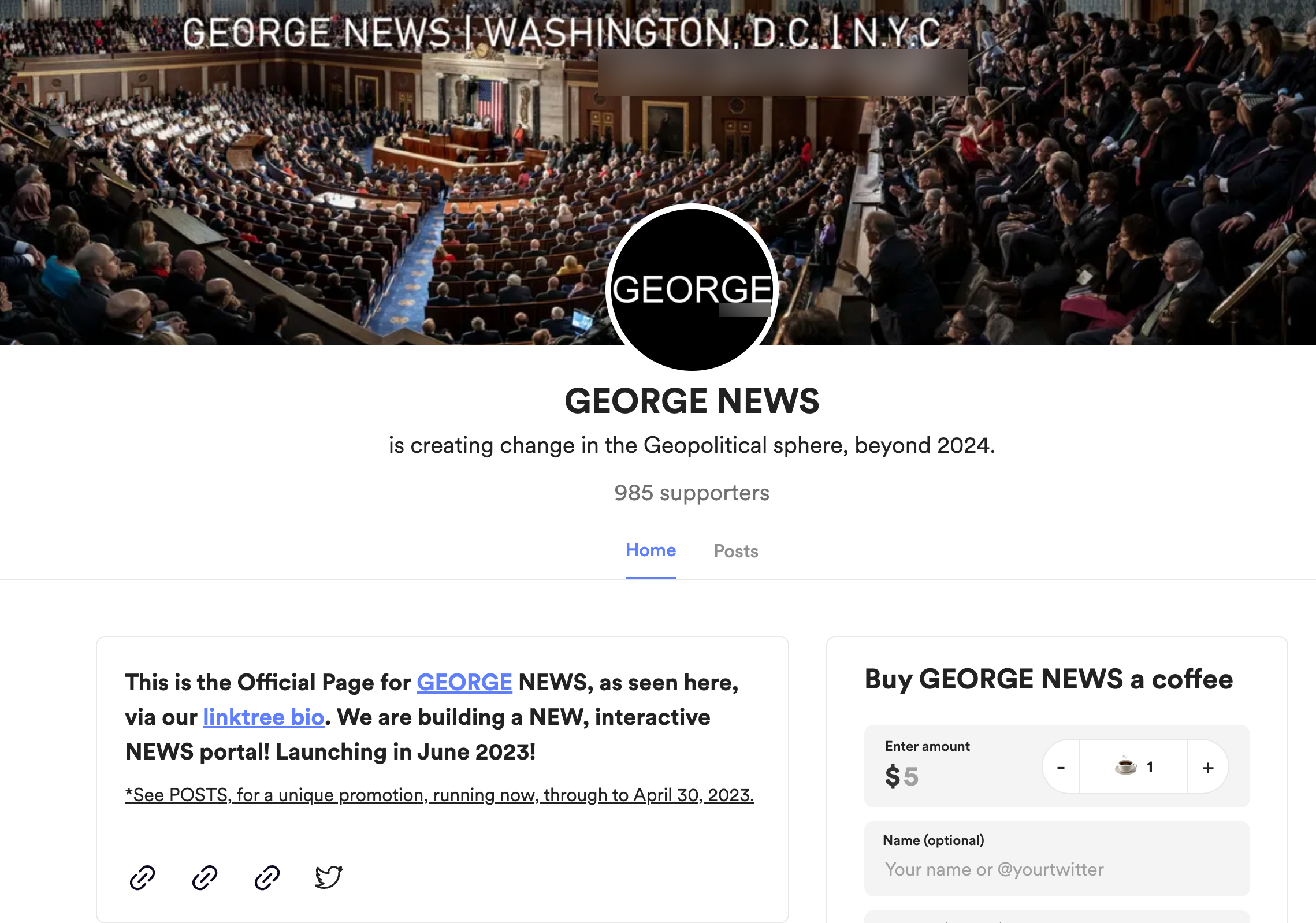 George News Buy Me A Coffee
