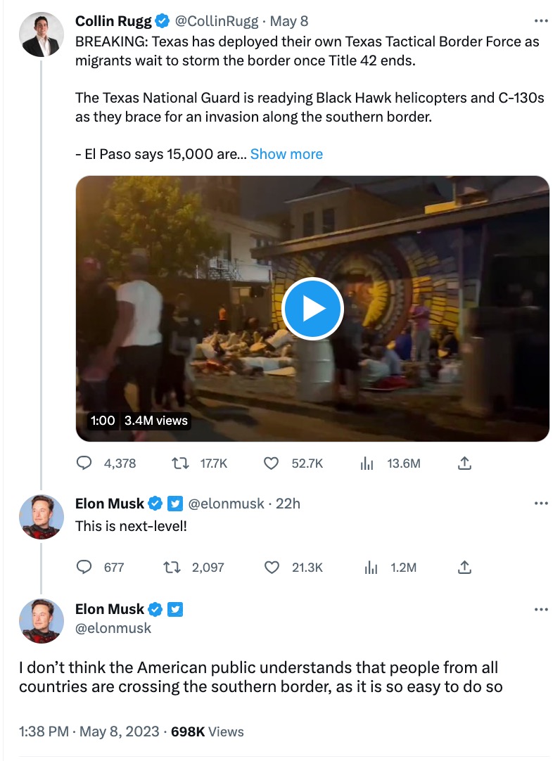 Collin Rugg anti-immigrant tweet