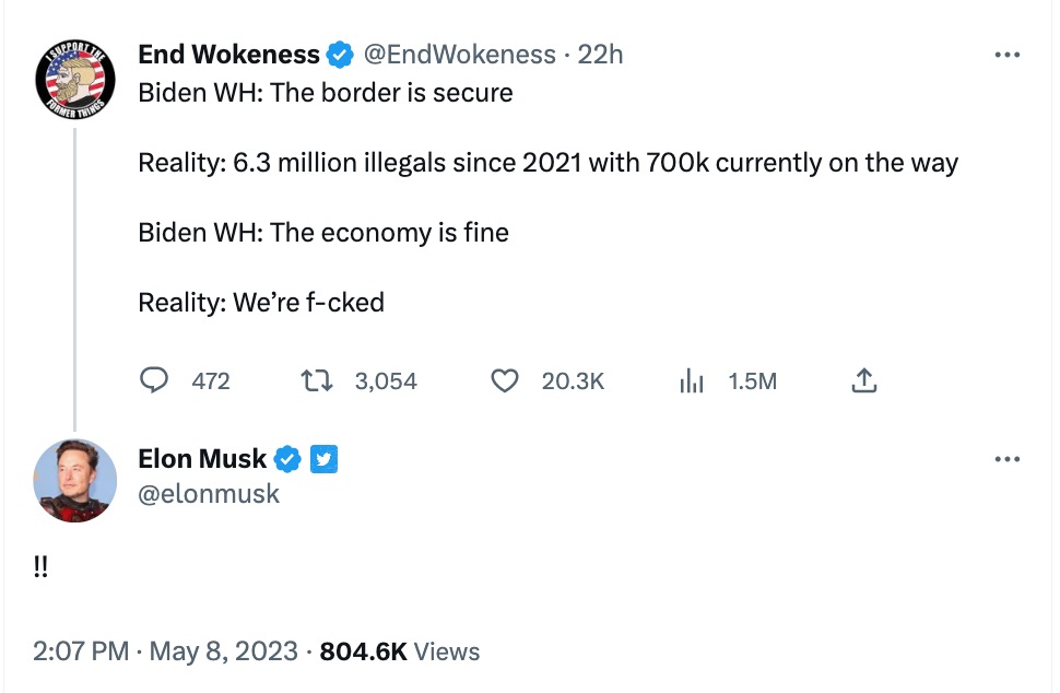 End Wokeness anti-immigrant tweet