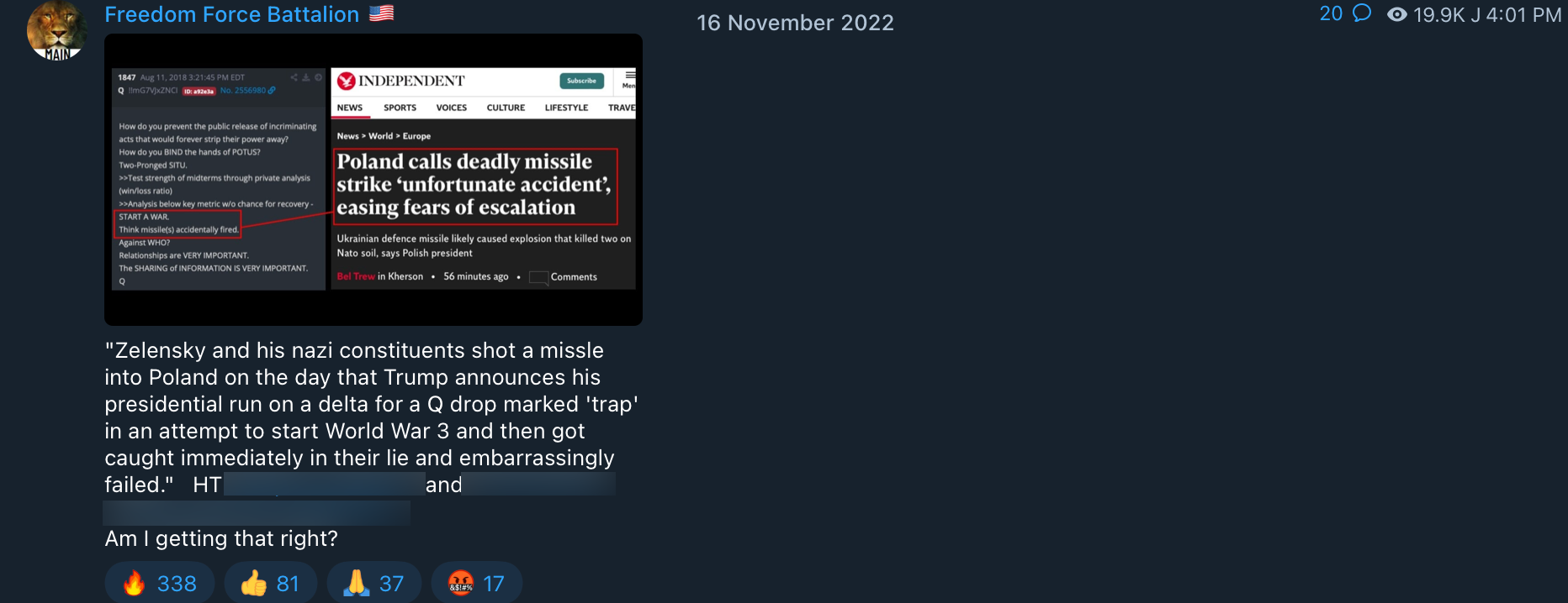 Freedom Force Battalion QAnon