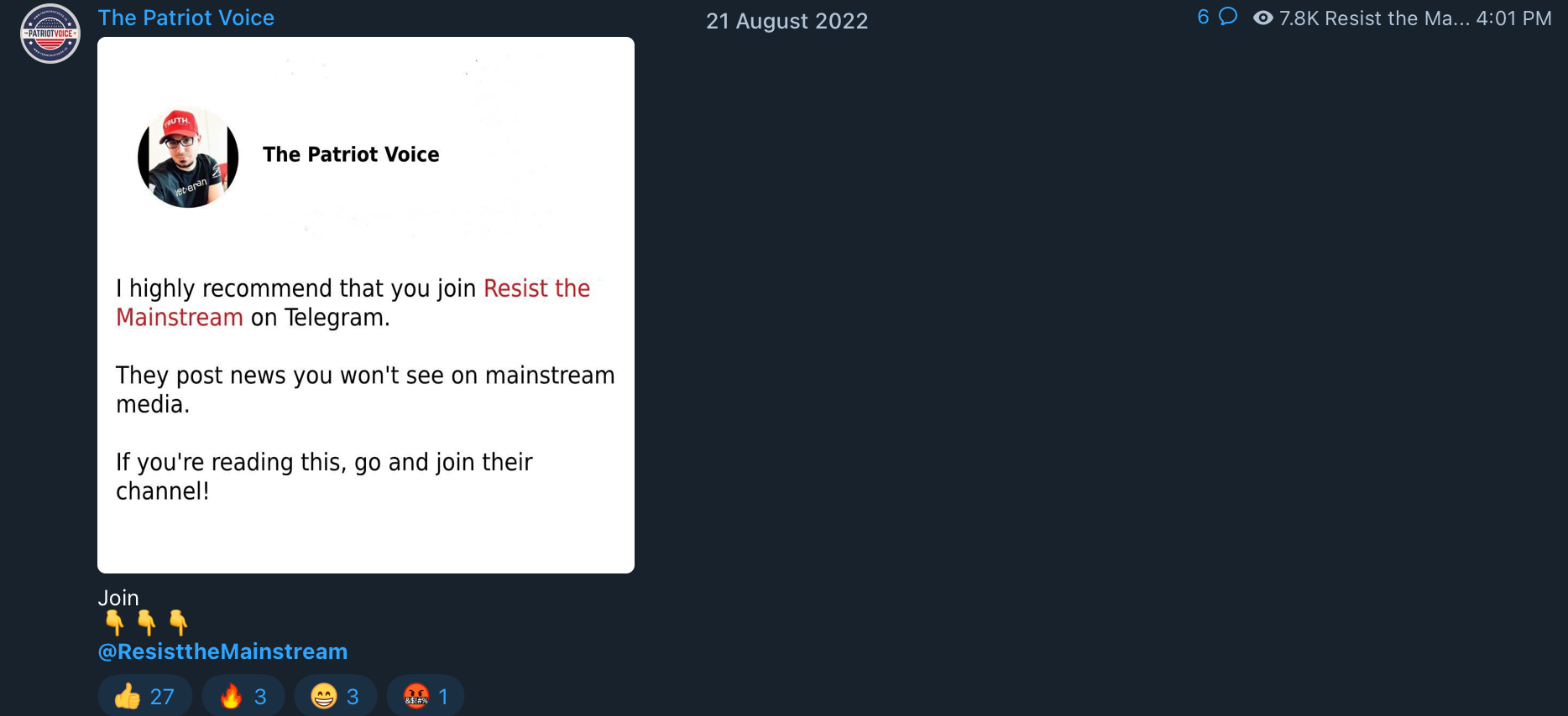 QAnon John RTM promotion