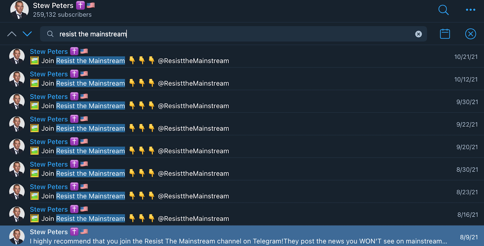 Stew Peters RTM promotions