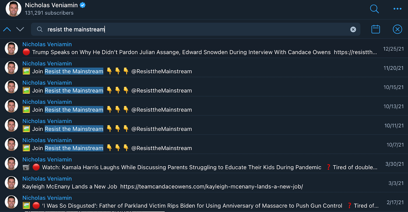 Nicholas Veniamin RTM promotions