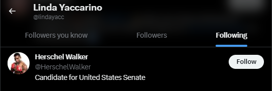 Linda Yaccarino Twitter Following 44