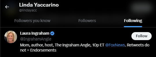 Linda Yaccarino Twitter Following 47