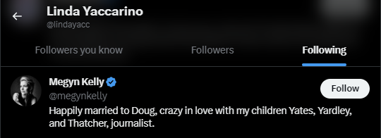 Linda Yaccarino Twitter Following 51