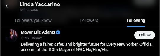 Linda Yaccarino Twitter Following 52