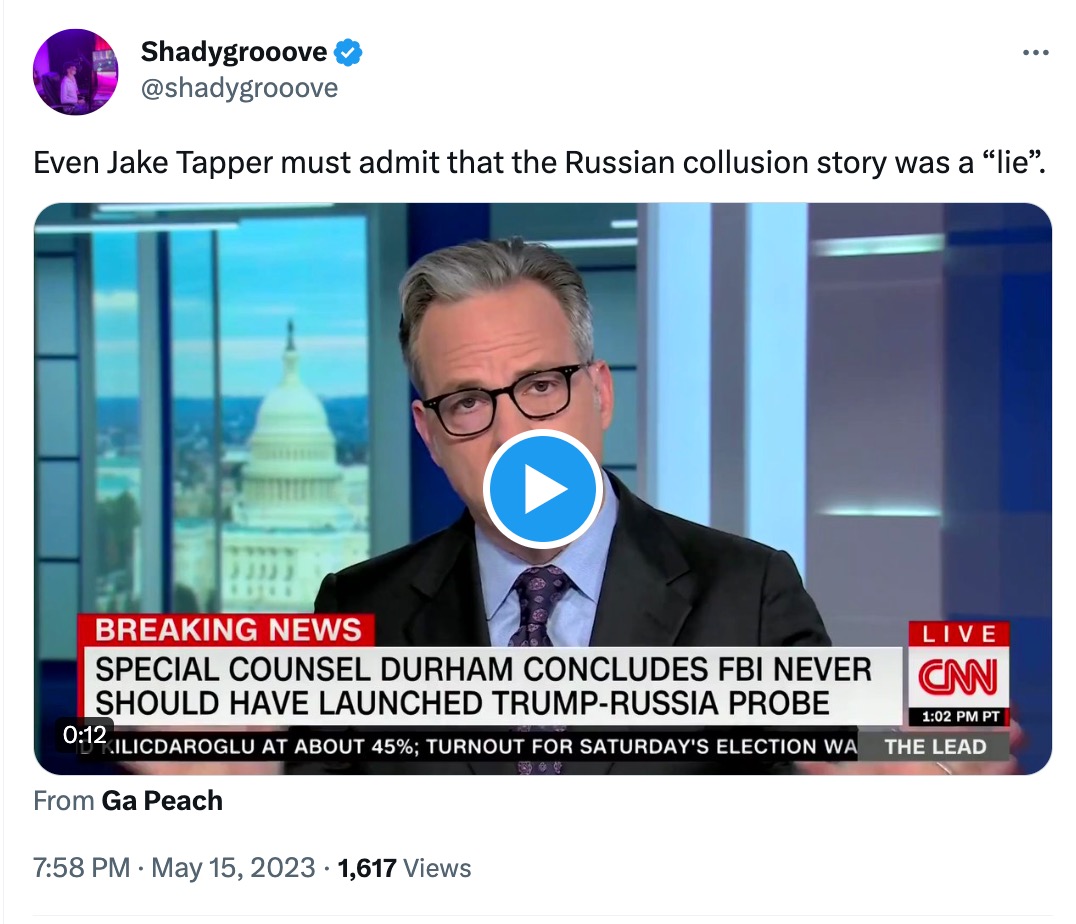 QAnon influence amplifying Tapper commentary about Durham report