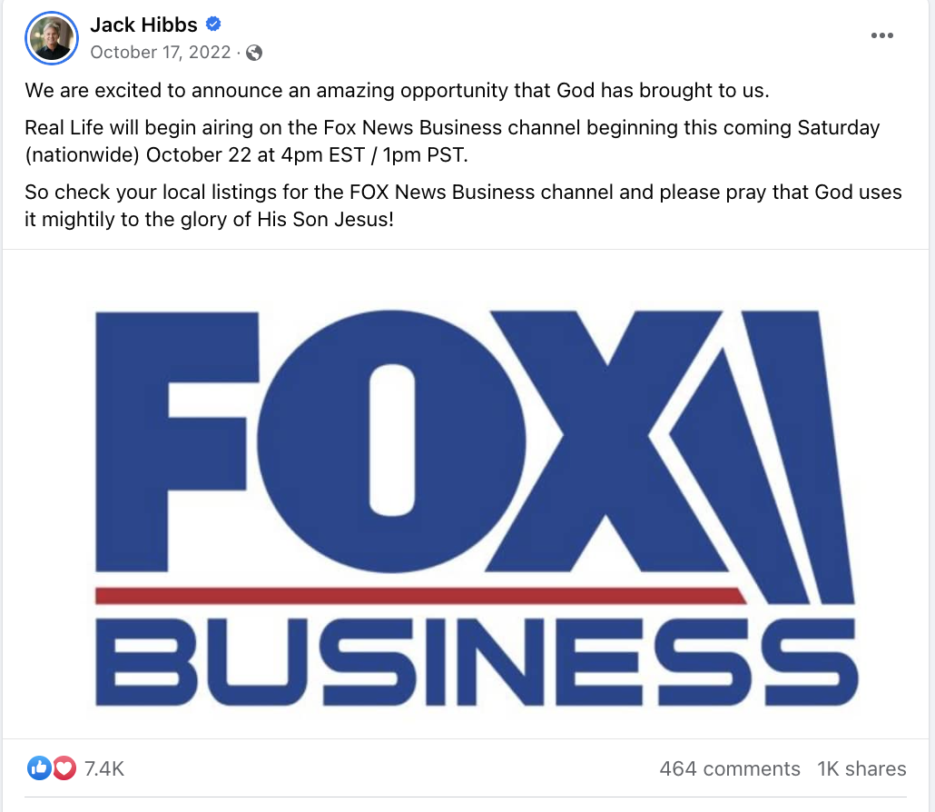 Hibbs announcing on FBN