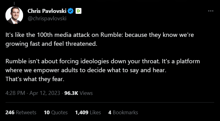 Pavlovski tweet flouting lack of effort towards user safety