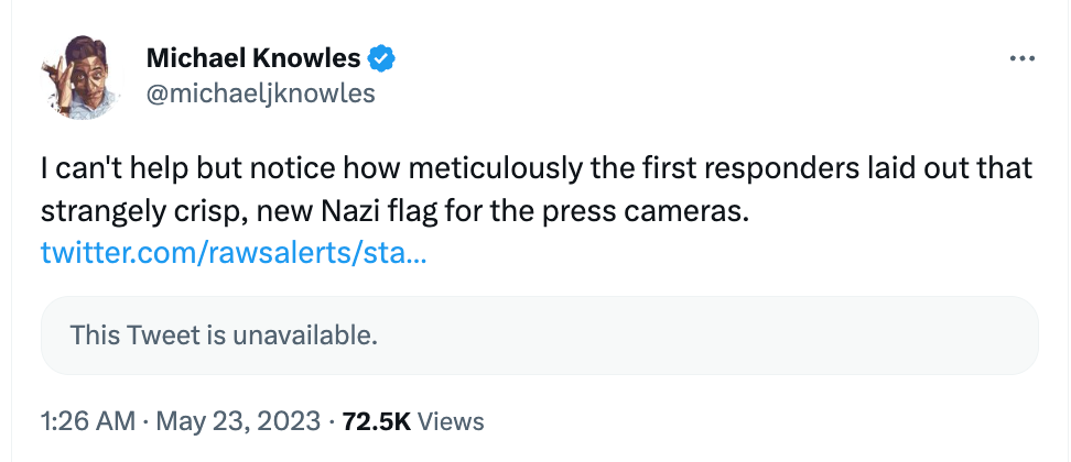 Michael Knowles fixated on flag