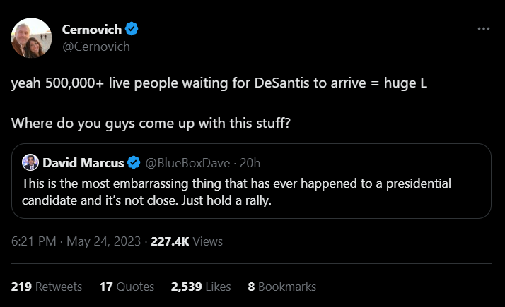 Cernovich tweet mocking Marcus